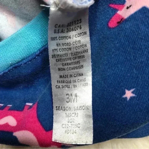 Pekkle Footed Onesie Pajamas Blue/Pink/White Size 3 Months - Picture 10 of 16